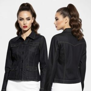 René Lezard Coastal Cowgirl Denim Jacket Medium 38 Western Luxury